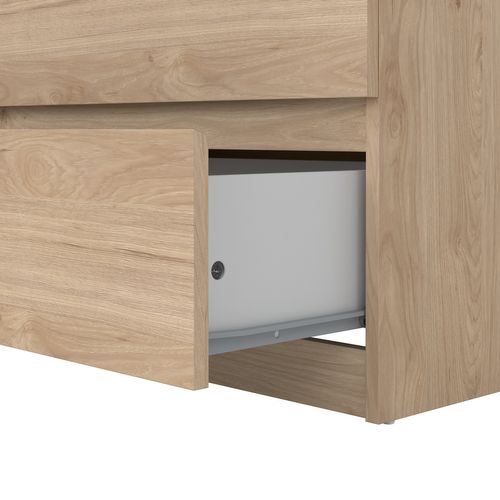 Commode 2X3 tiroirs BEST imitation chêne HL vue accessoires