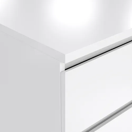 Commode 2X3 tiroirs BEST blanc brillant vue détaillée