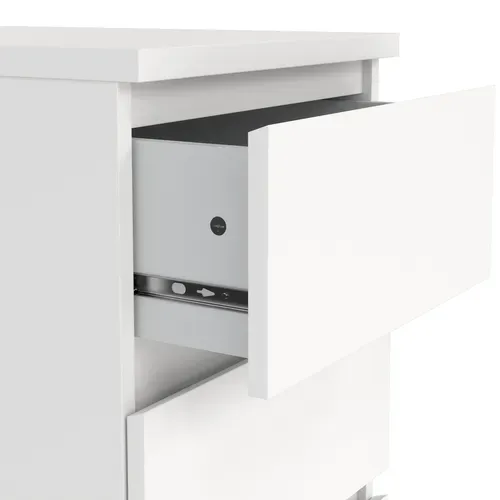 Demi commode 3 tiroirs BEST blanc mat vue accessoires
