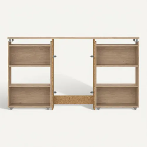 Tête de lit 140 et 160 cm BEST imitation chêne vue de face