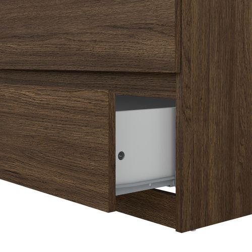 Commode 3 tiroirs BEST imitation noyer vue accessoires