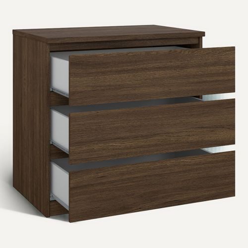Commode 3 tiroirs BEST imitation noyer