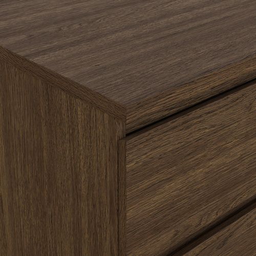 Commode 2x3 tiroirs BEST imitation noyer vue détaillée