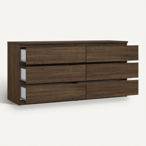 Commode 2x3 tiroirs BEST imitation noyer