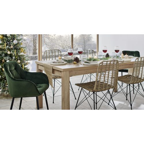 chaise velours BROOKE vert