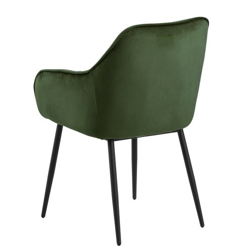 chaise velours BROOKE vert vue de derrière