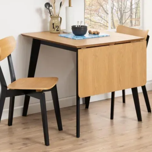 Table à Manger Carrée Extensible En Bois L80/120 - Leta