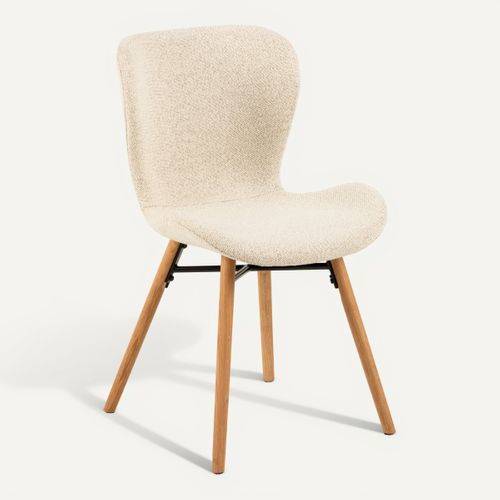 Chaise BATILDA Crème vue 3/4