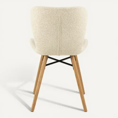 Chaise BATILDA Crème vue de derrière