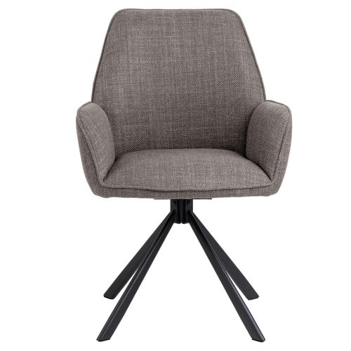 Fauteuil pivotant GLENDA Gris vue de face