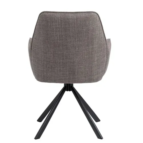 Fauteuil pivotant GLENDA Gris vue de derrière
