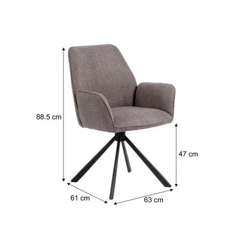 Fauteuil pivotant GLENDA Gris