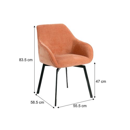 Fauteuil pivotant CLARA Corail