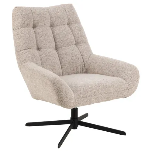 Fauteuil PARIS II tissu beige vue 3/4