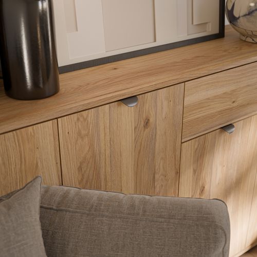 Buffet 4P/1T UNIK Imitation chêne vue détaillée