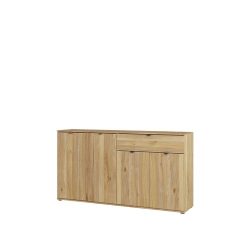 Buffet 4P/1T UNIK Imitation chêne vue de profil