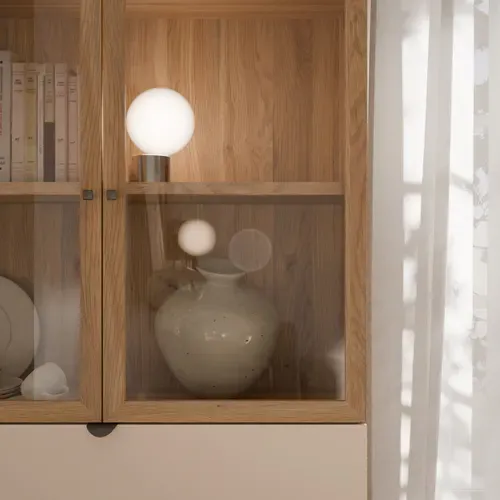 Vitrine UNIK Imitation chêne / grège vue détaillée
