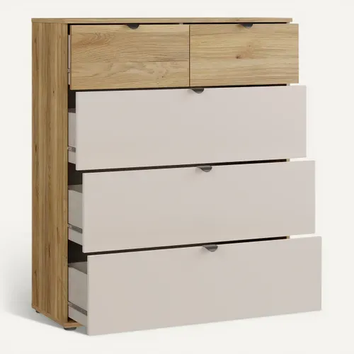 COMMODE - CHIFFONNIER UNIK Imitation chêne / grège