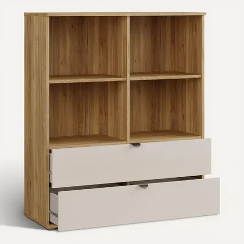 RANGEMENT UNIK Imitation chêne / grège