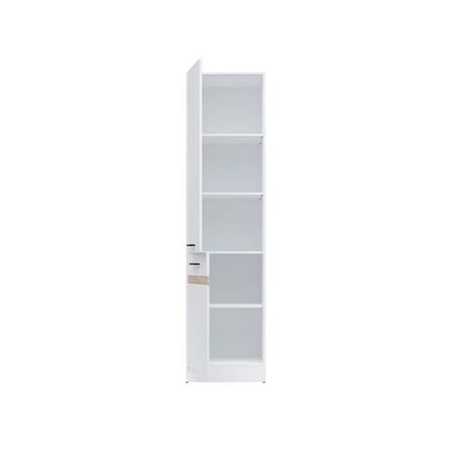 Junona Colonne De Cuisine 2 Portes - Ouverture Gauche - L 50 X H 196 X P 46 Cm - Blanc Brillant