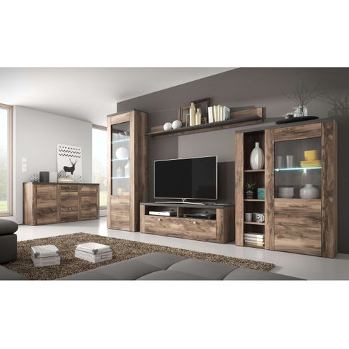 Buffet Voltia Avec 2 Portes Et 3 Tiroirs - Marron