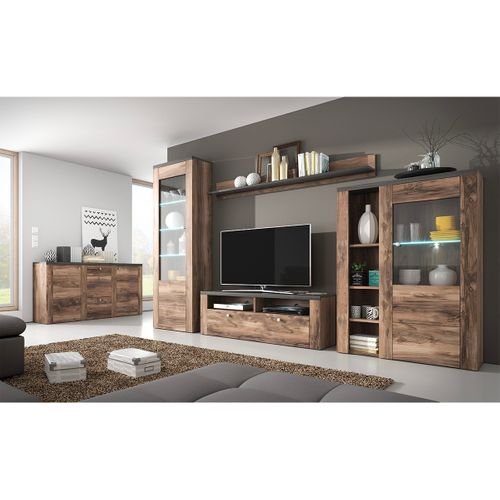 Buffet Voltia Avec 2 Portes Et 3 Tiroirs - Marron