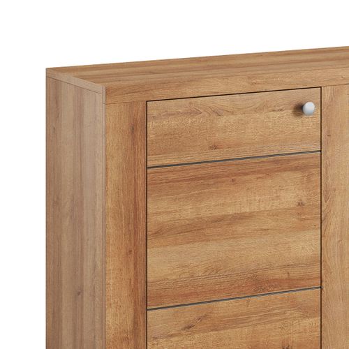 Buffet Voltia Avec 2 Portes Et 3 Niches - Chêne
