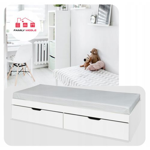 Lit Enfant - Family - Lili - Blanc - 90 X 200 Cm