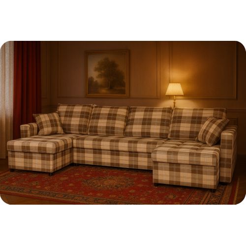 Canapé D'angle - Family - Winston - Marron - Convertible
