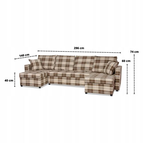 Canapé D'angle - Family - Winston - Marron - Convertible