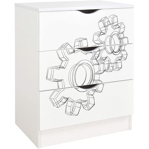 Commode Blanche Avec Les Tiroirs Roma - Rouages