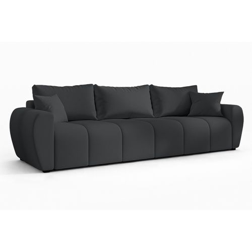 Canapé Convertible 3 Places En Tissu Malatya Sofa 246/86/82 Cm - Avec Coffre - Gris