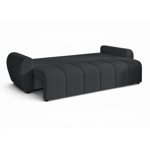 Canapé Convertible 3 Places En Tissu Malatya Sofa 246/86/82 Cm - Avec Coffre - Gris