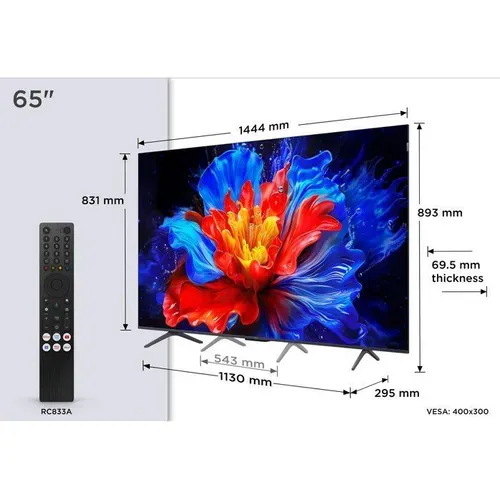 Téléviseur QLED 4K 65" (164 cm) 65P8K 4K QLED 144Hz avec Google TV 2025