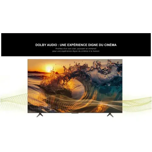 Téléviseur QLED 43'' 109 cm TCL 43V5C Smart TV - Dolby Audio vue de profil