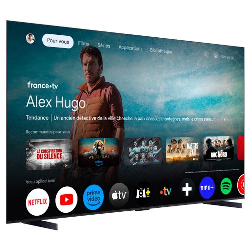 Téléviseur MiniLED 98'' 249 cm TCL 98C61K vue 3/4