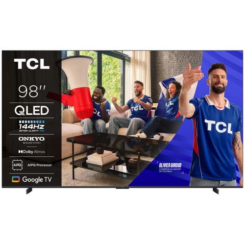 Téléviseur QLED 98'' 249 cm TCL 98P81K vue de face