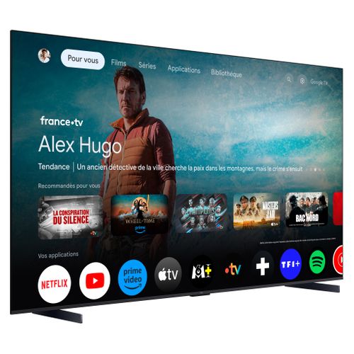 Téléviseur QLED 98'' 249 cm TCL 98P81K vue 3/4
