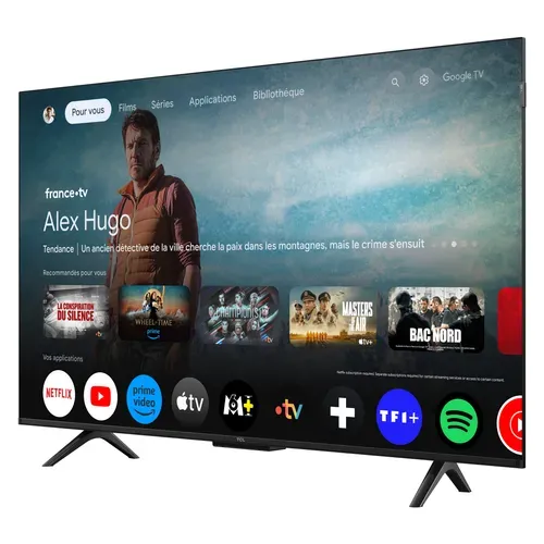 Téléviseur QLED 43'' 109 cm TCL 43P71K vue de profil