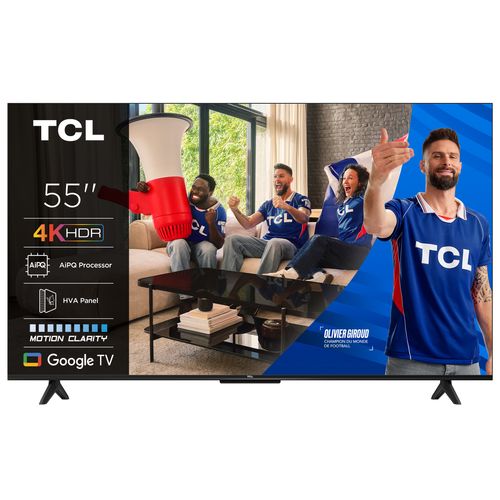 Téléviseur 4K 55'' 140 cm TCL 55P61K vue de face