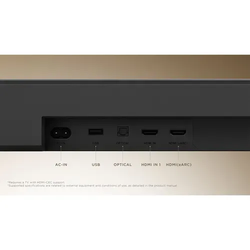 Barre de son 5.1 TCL Q65H vue de derrière