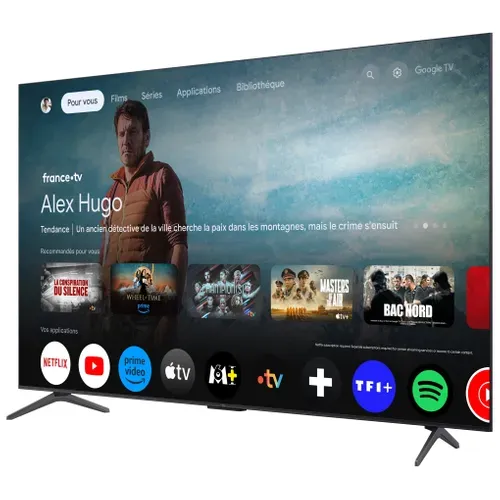 Téléviseur QLED 55'' 140 cm TCL 55T69C vue de profil