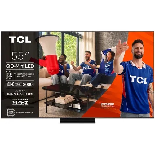 Téléviseur MiniLED 55'' 140 cm TCL 55MQLED80K vue de face