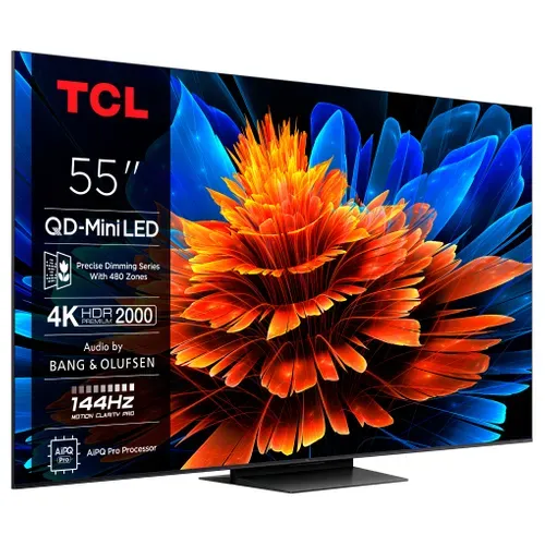 Téléviseur MiniLED 55'' 140 cm TCL 55MQLED80K vue 3/4