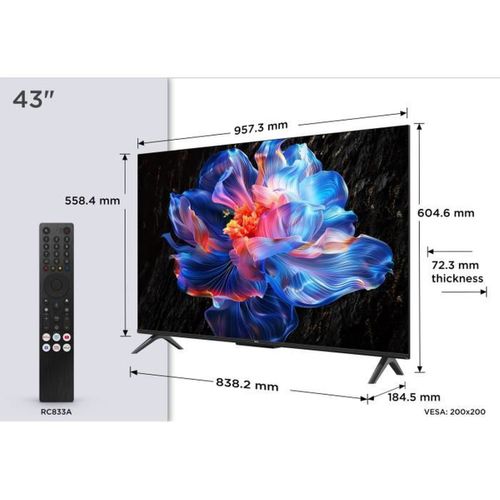 43p6k - TV LED 43 (109 Cm) - 4k Uhd 3840x2160 - Hdr10+ - Google TV - 3xhdmi 2.1 - Wifi