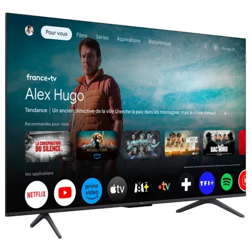 Téléviseur 4K 50'' 127 cm TCL 50MQLED75K vue 3/4