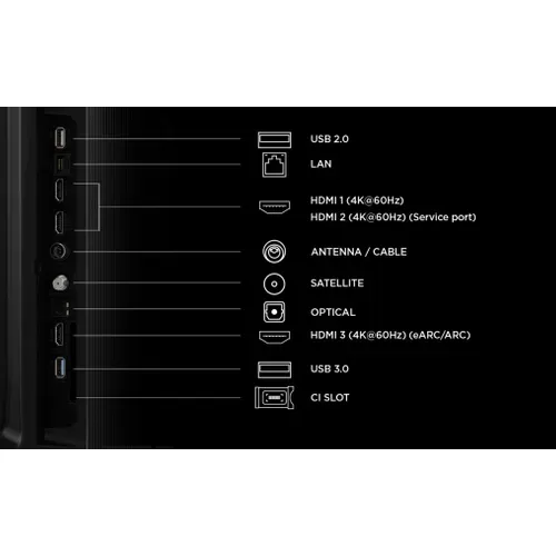 Téléviseur QLED 50'' 126 cm TCL 50P7L vue de derrière