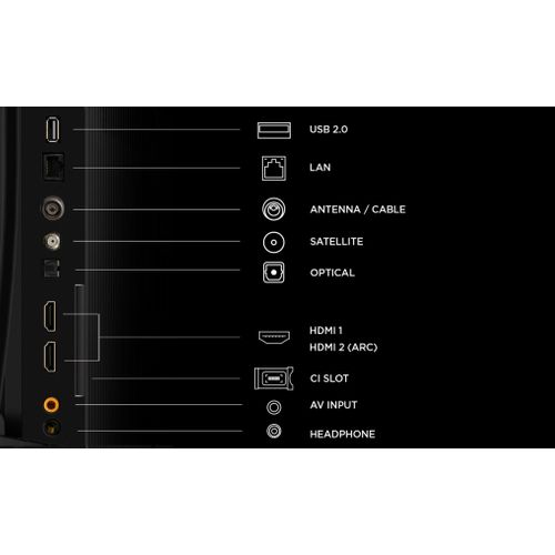 Téléviseur QLED 50'' 126 cm TCL 50S5L vue de derrière