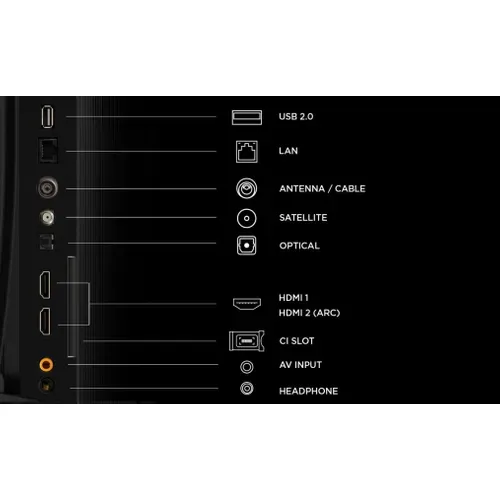 Téléviseur QLED 40'' 102 cm TCL 40S5L vue de derrière