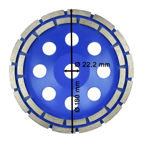 Disque De Ponçage Diamanté à Double Segment Pour Béton D.180